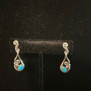 Sleeping beauty turquoise earrings by Carolyn Pollack